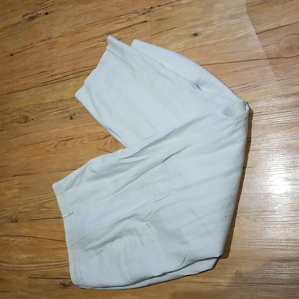 Talbots lined linen pants w/side pockets EUC sz 20 seafoam colored
